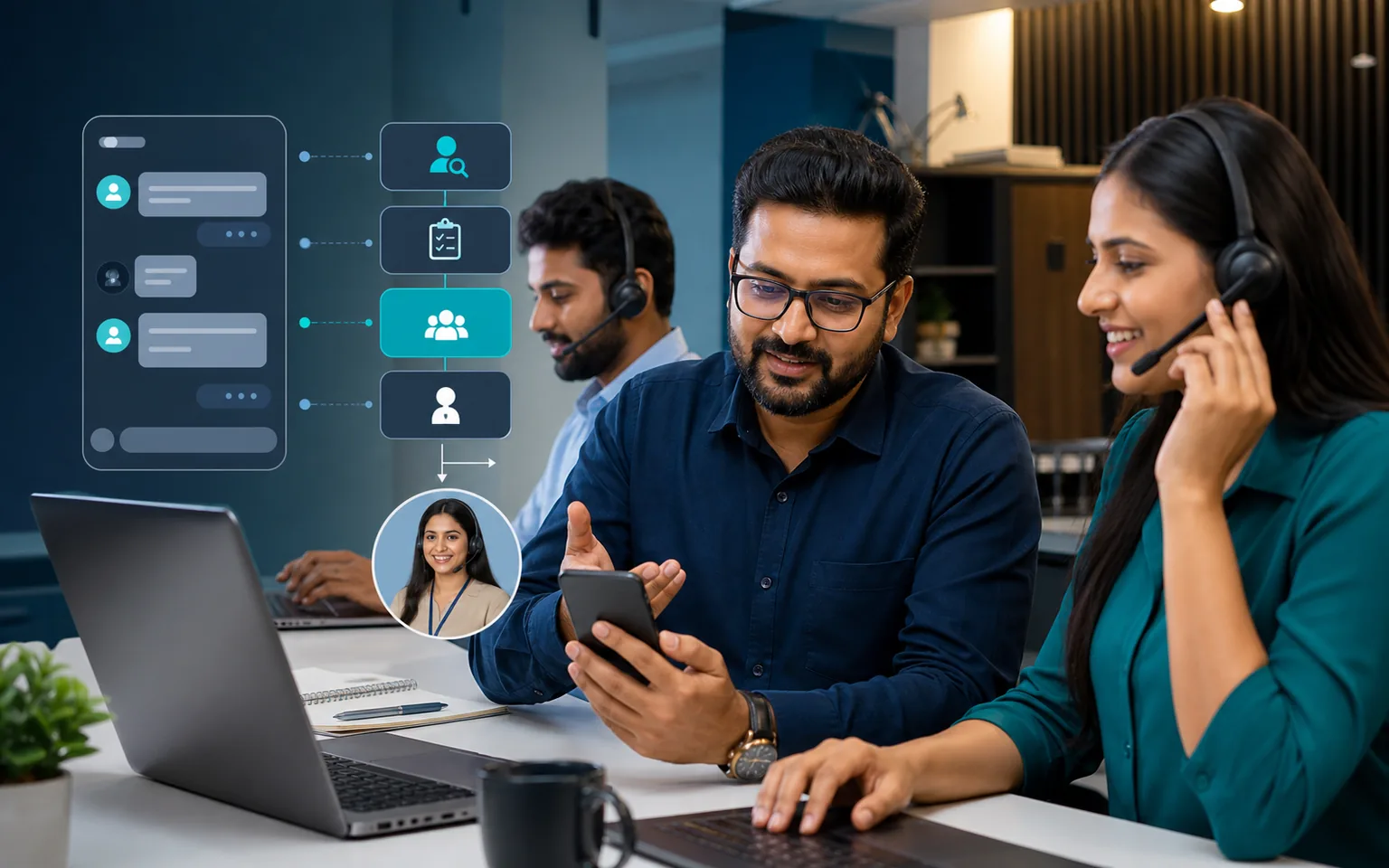 Indian small business team managing WhatsApp AI automation with human handoff